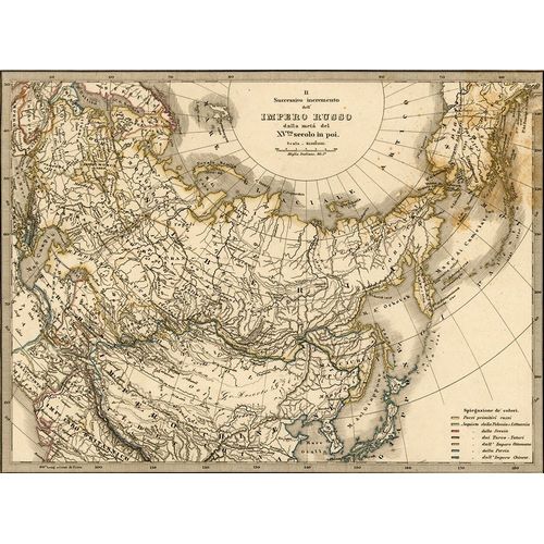 Vintage Maps 아티스트의 Imperial Russia 1876 작품