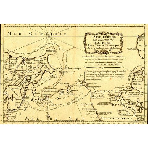 Vintage Maps 아티스트의 Russia enters the Americas 작품
