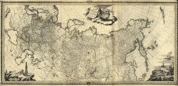 Vintage Maps 아티스트의 Imperial Russia 1776 작품