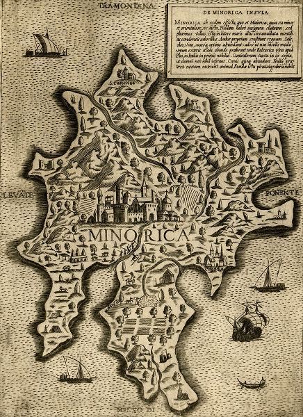 Vintage Maps 아티스트의 Island of Minorica 1568 작품