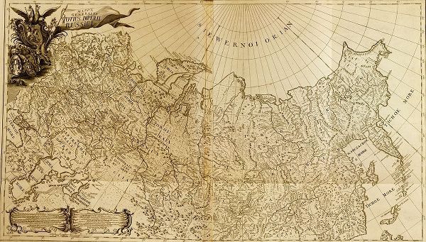 Vintage Maps 아티스트의 Map of Imperial Russia 1745 작품