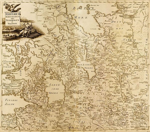 Vintage Maps 아티스트의 St Petersburg the White Sea and the Source of the Volga 1745 작품