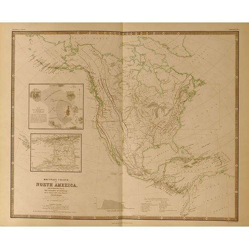 Vintage Maps 아티스트의 Mountain Chains in North America 작품