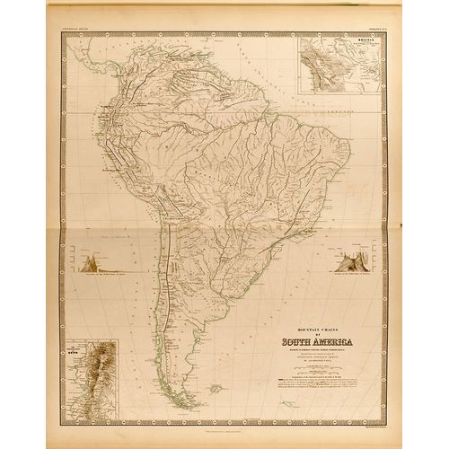 Vintage Maps 아티스트의 Mountain Systems of South America 작품