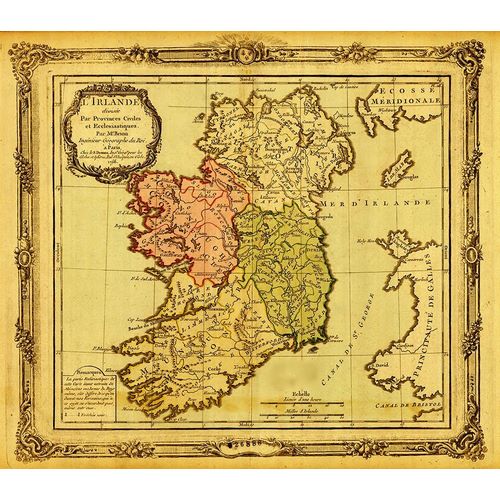 Vintage Maps 아티스트의 Ireland pictured in Ecclesiastical Divisions 1766 작품