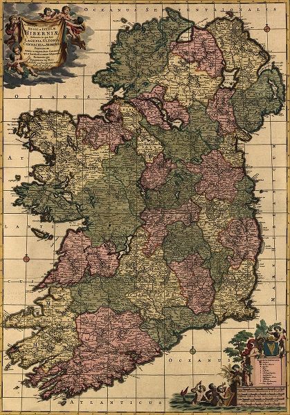 Vintage Maps 아티스트의 Ireland 1750 작품