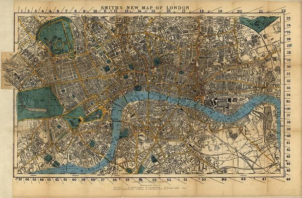 Vintage Maps 아티스트의 London England 1860 작품