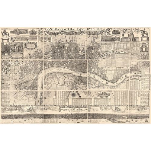 Vintage Maps 아티스트의 London England 1682 작품