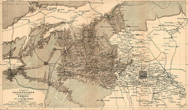 Vintage Maps 아티스트의 Mongolia 1915 작품