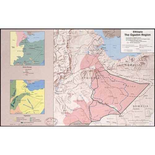 Vintage Maps 아티스트의 Ethiopia the Ogaden Region  작품