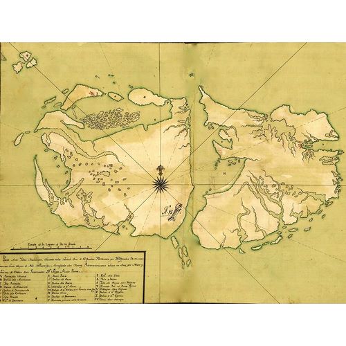 Vintage Maps 아티스트의 Falkland Islands Malvinas 1700 South America 작품