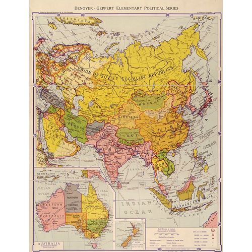 Vintage Maps 아티스트의 Asia 1934 작품