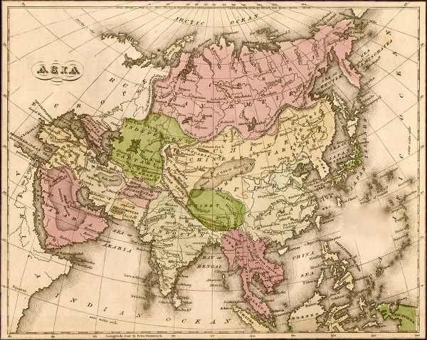 Vintage Maps 아티스트의 Asia 1835 작품