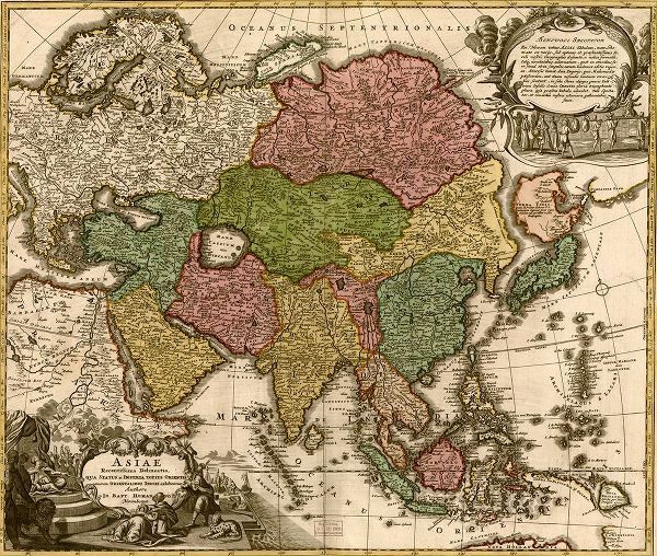 Vintage Maps 아티스트의 Asia 1725 작품