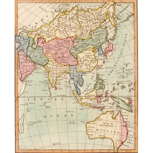 Vintage Maps 아티스트의 Asia 1796 작품