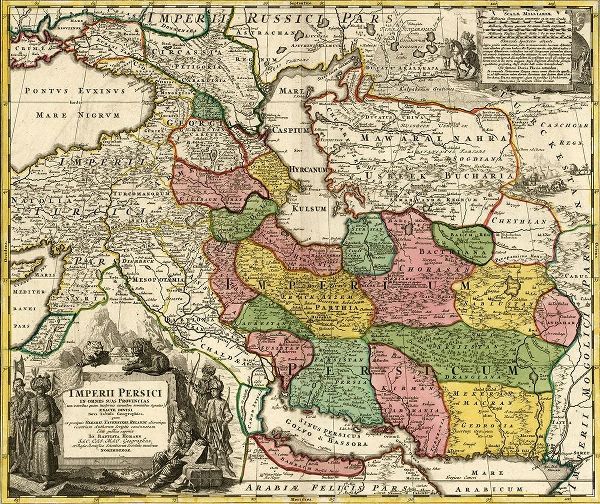 Vintage Maps 아티스트의 Imperial Persia Iran  작품