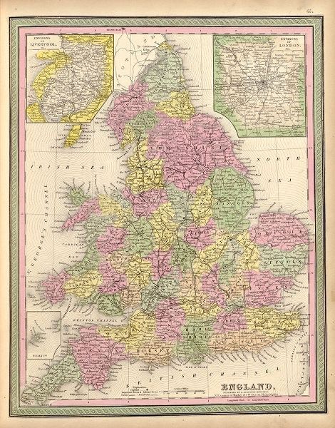 Vintage Maps 아티스트의 England 1849 작품
