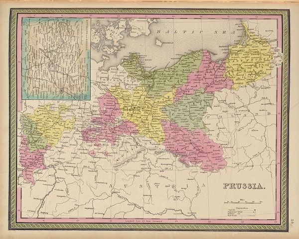 Vintage Maps 아티스트의 Prussia 1849 작품