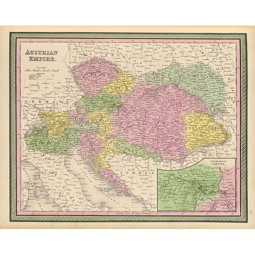 Vintage Maps 아티스트의 Austrian Empire 1849 작품
