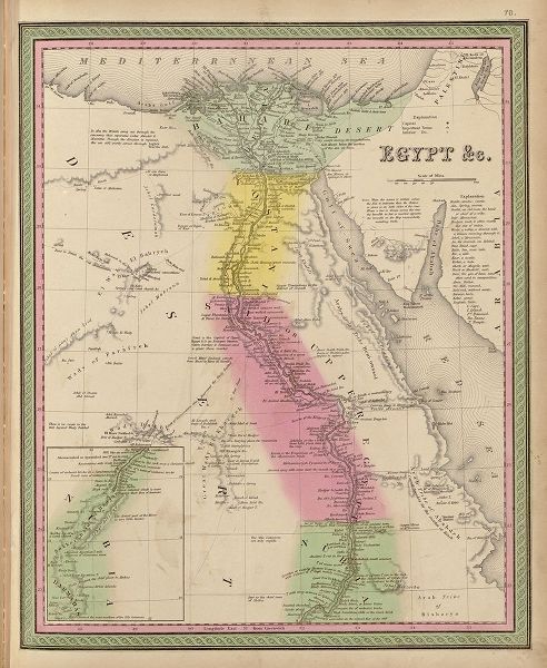 Vintage Maps 아티스트의 Egypt 1849 작품