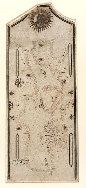 Vintage Maps 아티스트의 Portolan Chart of the Mediteranean and Connecting Seas 1580 작품