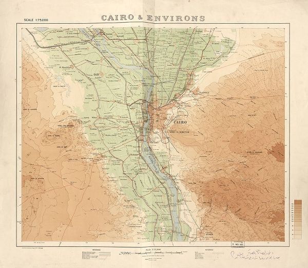 Vintage Maps 아티스트의 Cairo and Its Environs 1925 작품