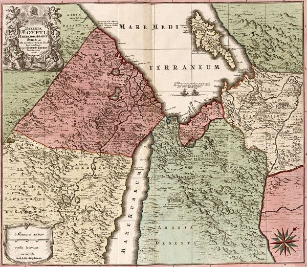 Vintage Maps 아티스트의 Egypt Syria and Arabia 1700 작품