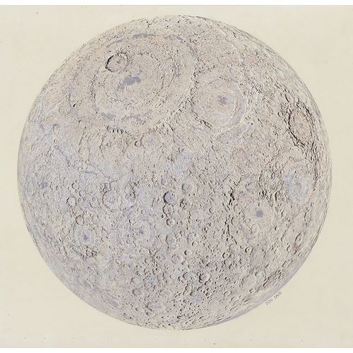 Vintage Maps 아티스트의 Moon surface with Craters 작품