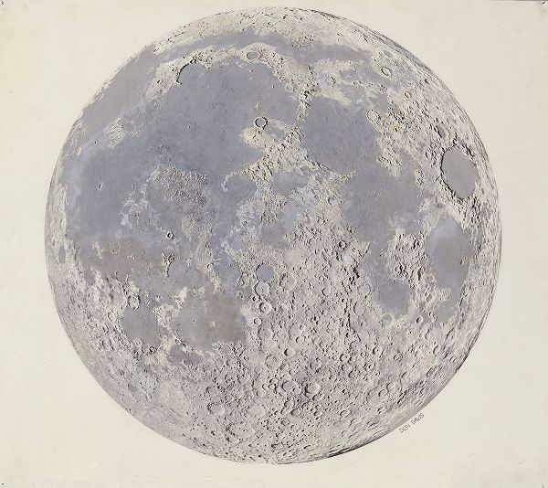 Vintage Maps 아티스트의 Moon surface with Craters 작품