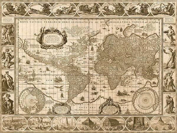 Vintage Maps 아티스트의 World Map 1606 작품