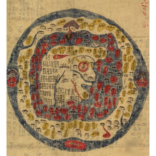 Vintage Maps 아티스트의 World Map Chinese during the Ming Period 1800 작품