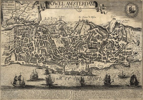 Vintage Maps 아티스트의 New Amsterdam in the Americas 1672 작품