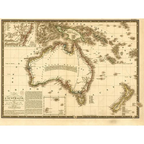Vintage Maps 아티스트의 Australia 1826 작품