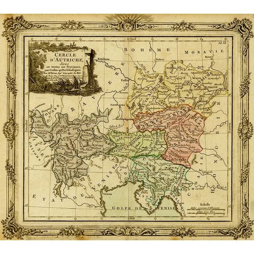 Vintage Maps 아티스트의 Holy Roman Empire and Austria 1792 작품