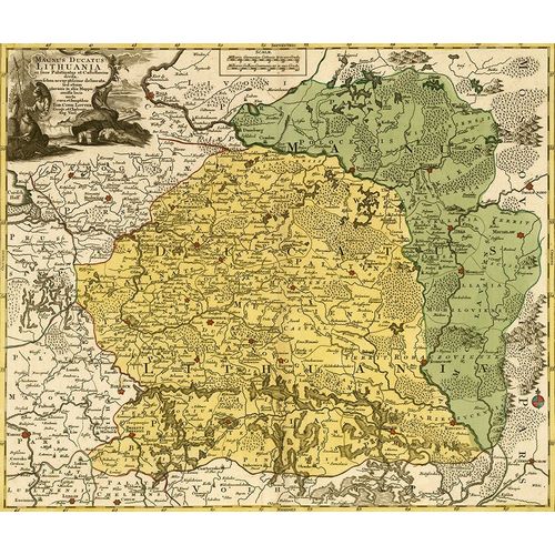 Vintage Maps 아티스트의 Lithuania 1778 작품