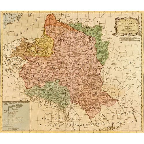 Vintage Maps 아티스트의 Kingdom of Poland and The Grand Duchy of Lithuania 1777 작품