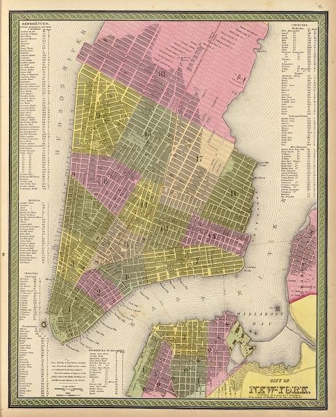 Vintage Maps 아티스트의 City of New York 1849 작품