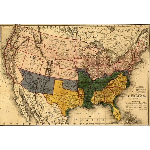 Vintage Maps 아티스트의 US territory in possession of the Federal Union January 1864  작품