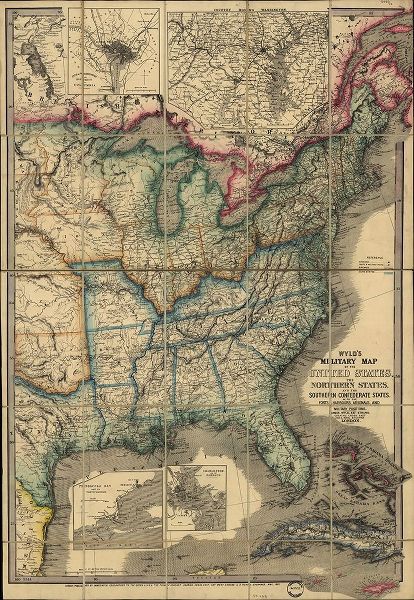 Vintage Maps 아티스트의 Military Map of the United states 1861 작품