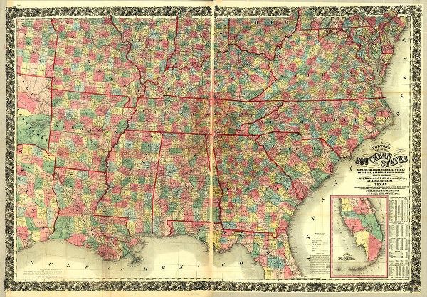 Vintage Maps 아티스트의 Southern States 작품