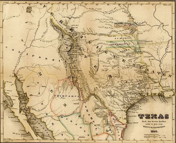 Vintage Maps 아티스트의 Texas 1846 작품