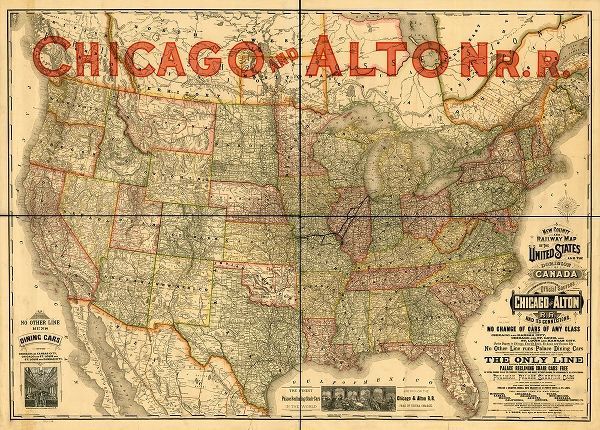 Vintage Maps 아티스트의 Chicago and Alton Railroad 작품