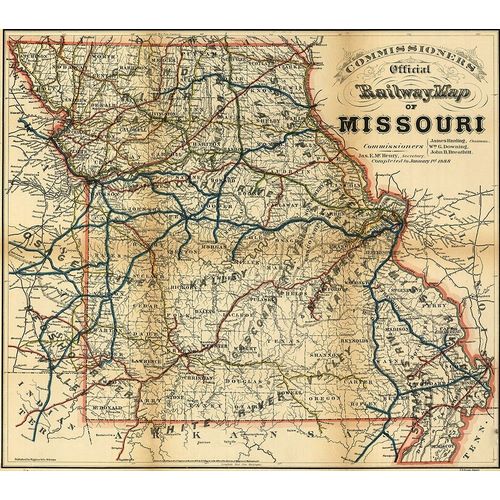 Vintage Maps 아티스트의 Missouri 1887 작품