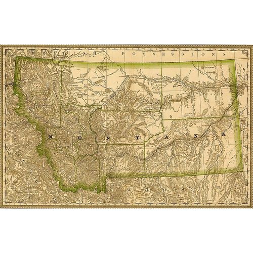 Vintage Maps 아티스트의 Montana 1881 작품