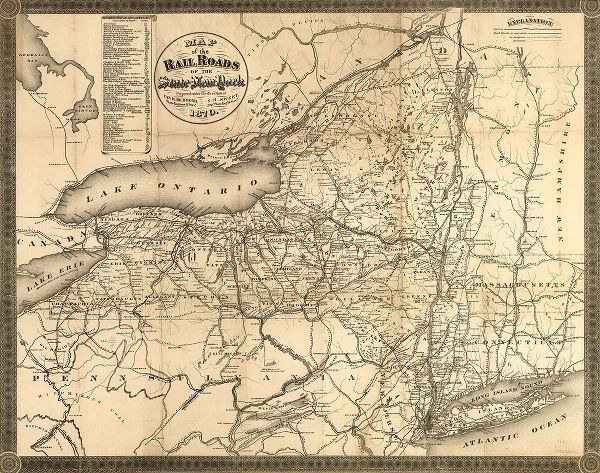 Vintage Maps 아티스트의 New York 1870 작품