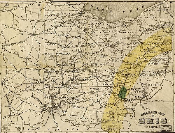 Vintage Maps 아티스트의 Ohio 1873 작품