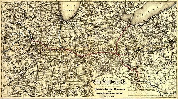 Vintage Maps 아티스트의 Ohio Southern 1881 작품
