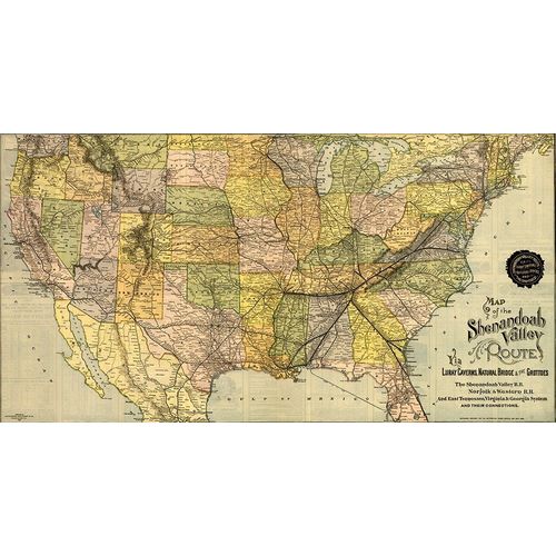 Vintage Maps 아티스트의 Shenandoah Valley 1890 작품