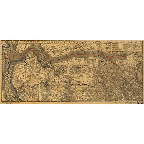 Vintage Maps 아티스트의 Northern Pacific Transcontinental 1882 작품