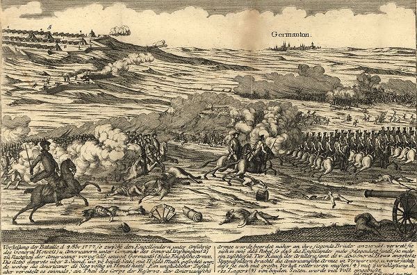 Vintage Maps 아티스트의 Battle of Germantown near Philadelphia 1777 작품